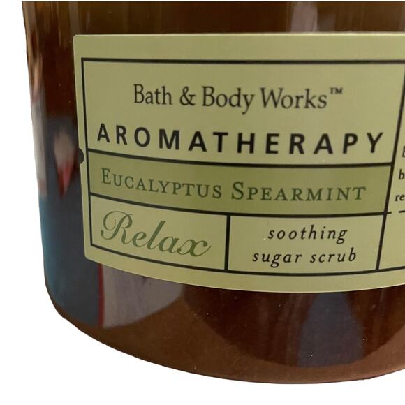 Bath & Body Works Relax Eucalyptus Spearmint Soothing Sugar Scrub NEW 16 oz. - Picture 2 of 10